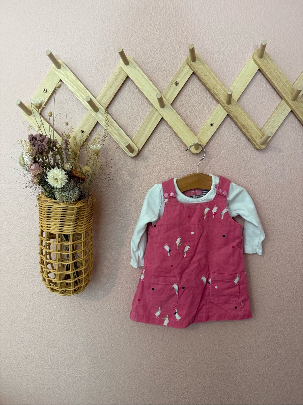 Joules Duck Corduroy Polka Dot Dress